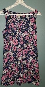 DECREE multicolor pink floral print sleeveless summer dress